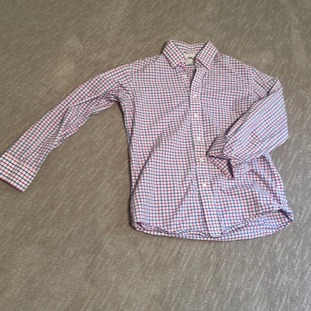 Blue/Pink check pattern button up